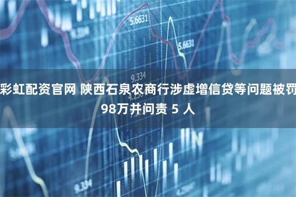 彩虹配资官网 陕西石泉农商行涉虚增信贷等问题被罚98万并问责 5 人