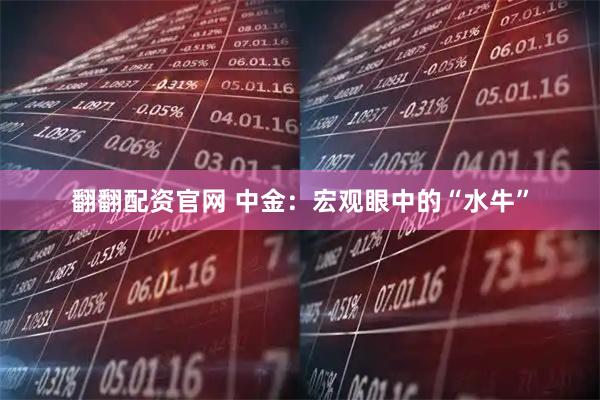 翻翻配资官网 中金：宏观眼中的“水牛”