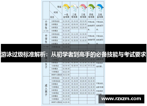 游泳过级标准解析：从初学者到高手的必备技能与考试要求
